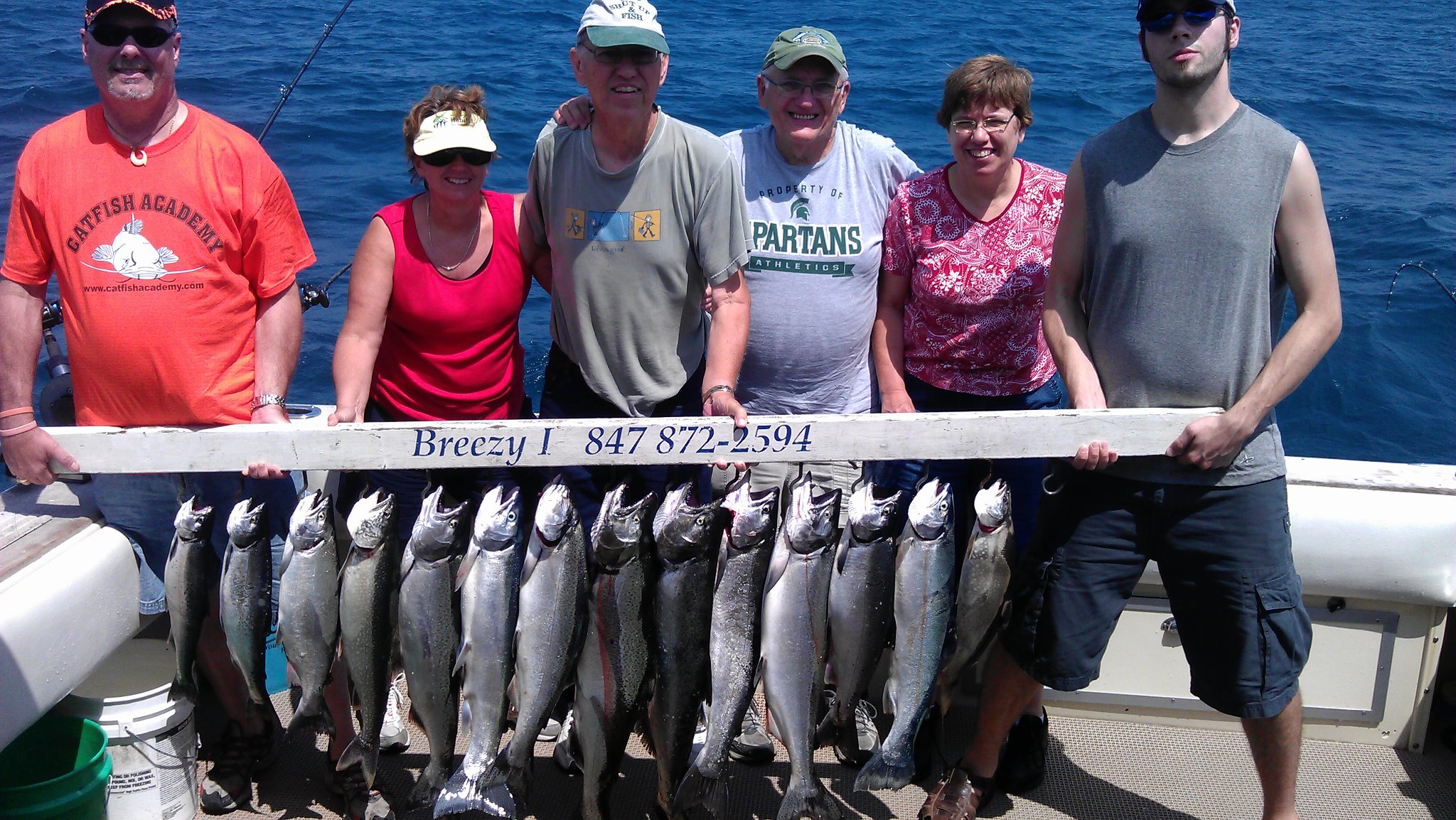 trolling for salmon on lake michigan