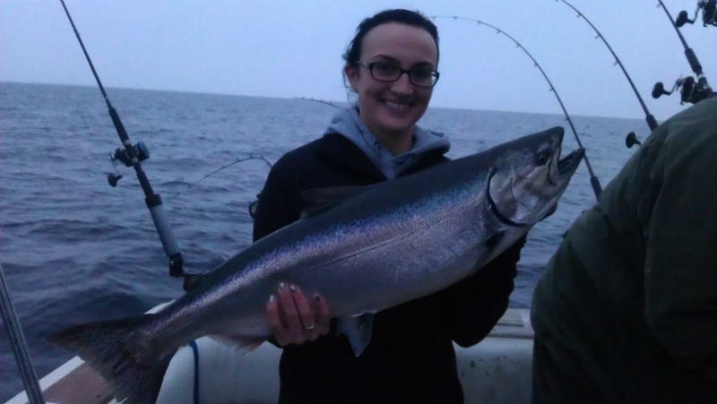 Winthrop Harbor salmon fishing charter boat