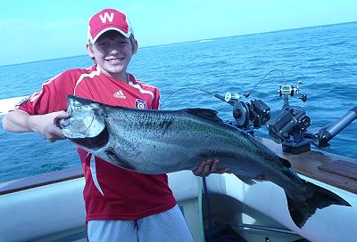 kids and king salmon