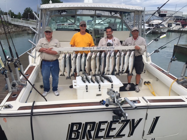 Lake Michigan salmon fishing charter boat